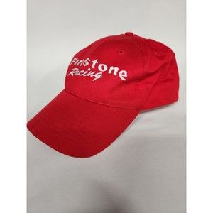 Firestone Tires Racing Red Snapback Hat Cap Indy NASCAR Formula 1 One--Sz OSFA